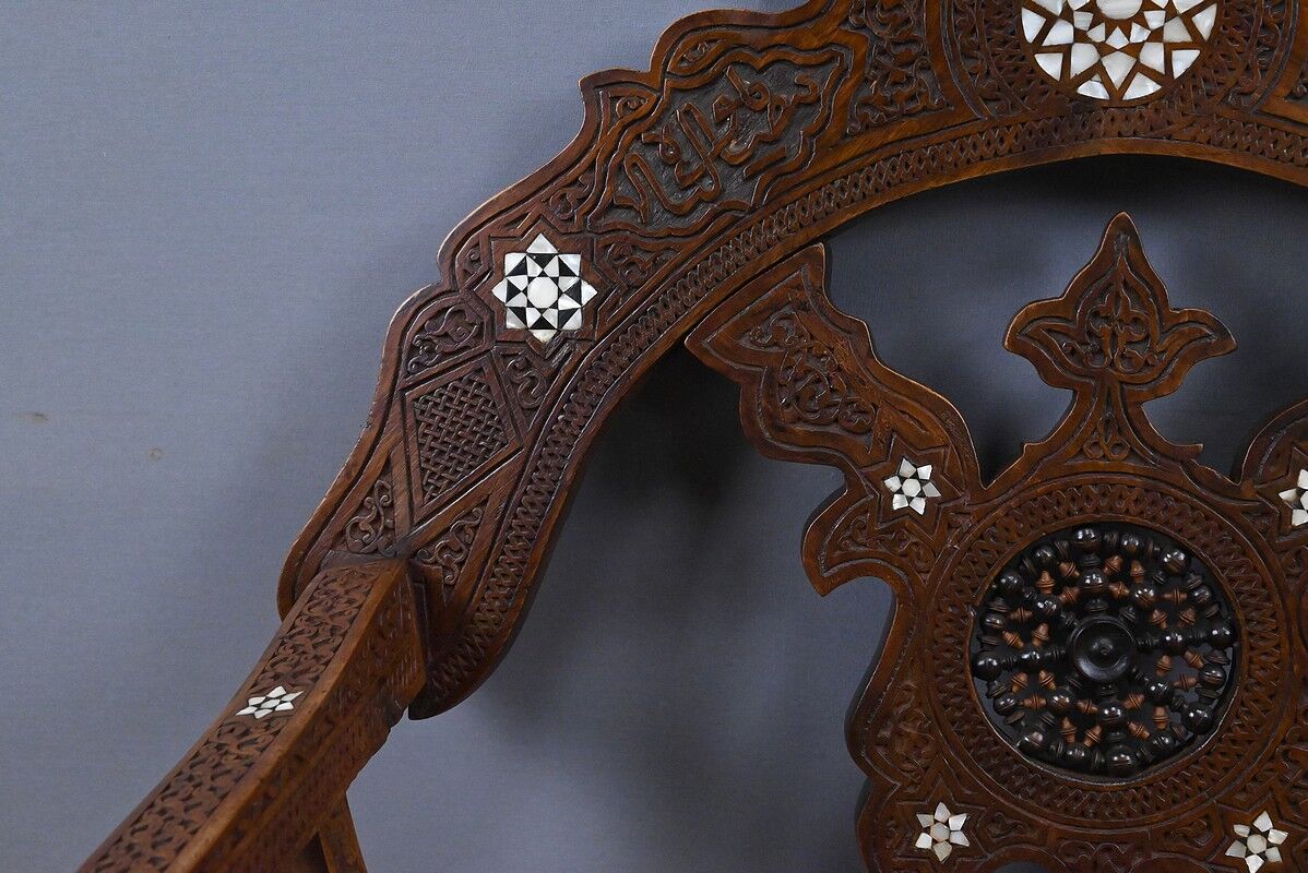 Syrian walnut armchair – late 19th century
