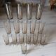 16 vintage smoked glass champagne flutes