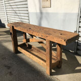Établi d'atelier en chêne massif
