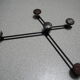 Old metal wall coat rack, vintage 60s decor