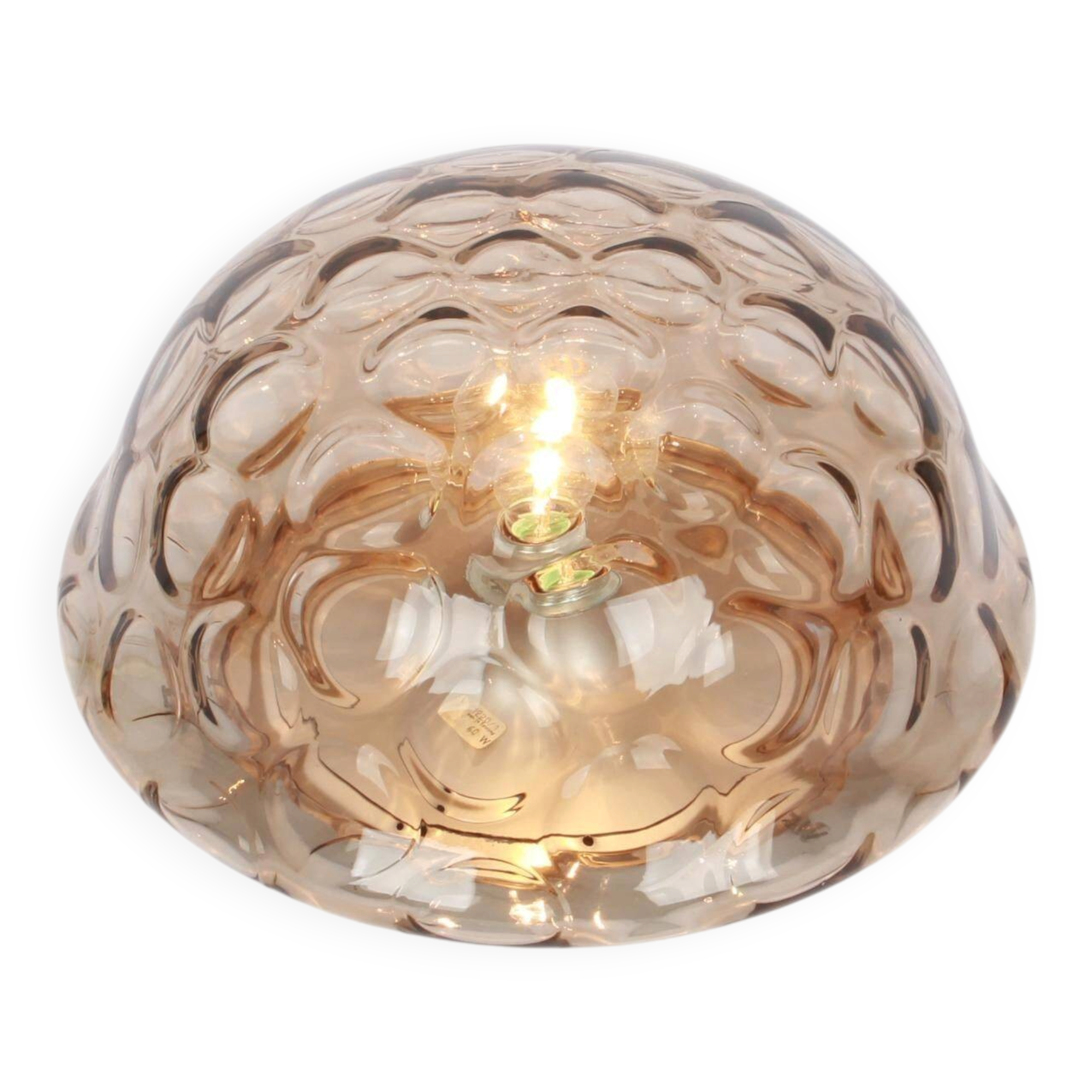 Wall/Ceiling Light in Smoked Glass, Sputnik, Germany