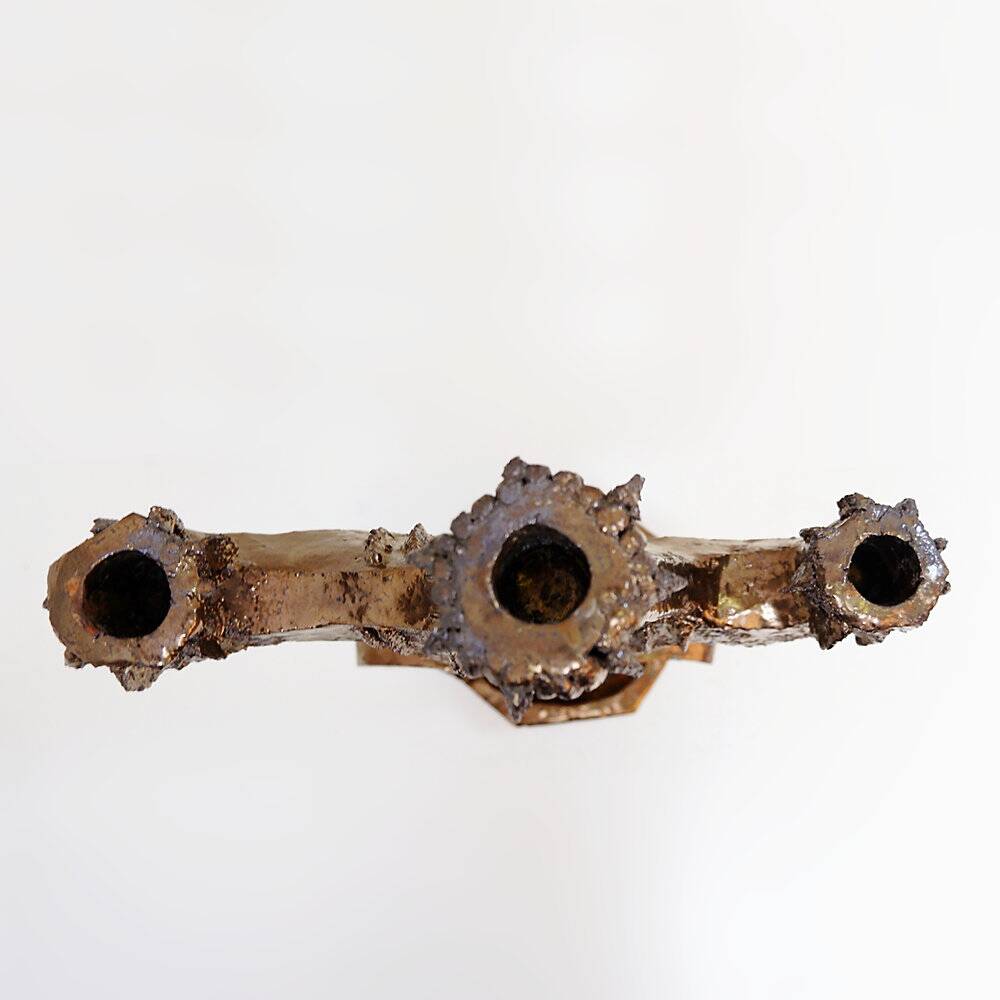 Sculptural ceramic candlestick by Walter Van Den Panhuyzen - 1970s