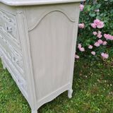 large patinated chest of drawers 3 drawers old style
