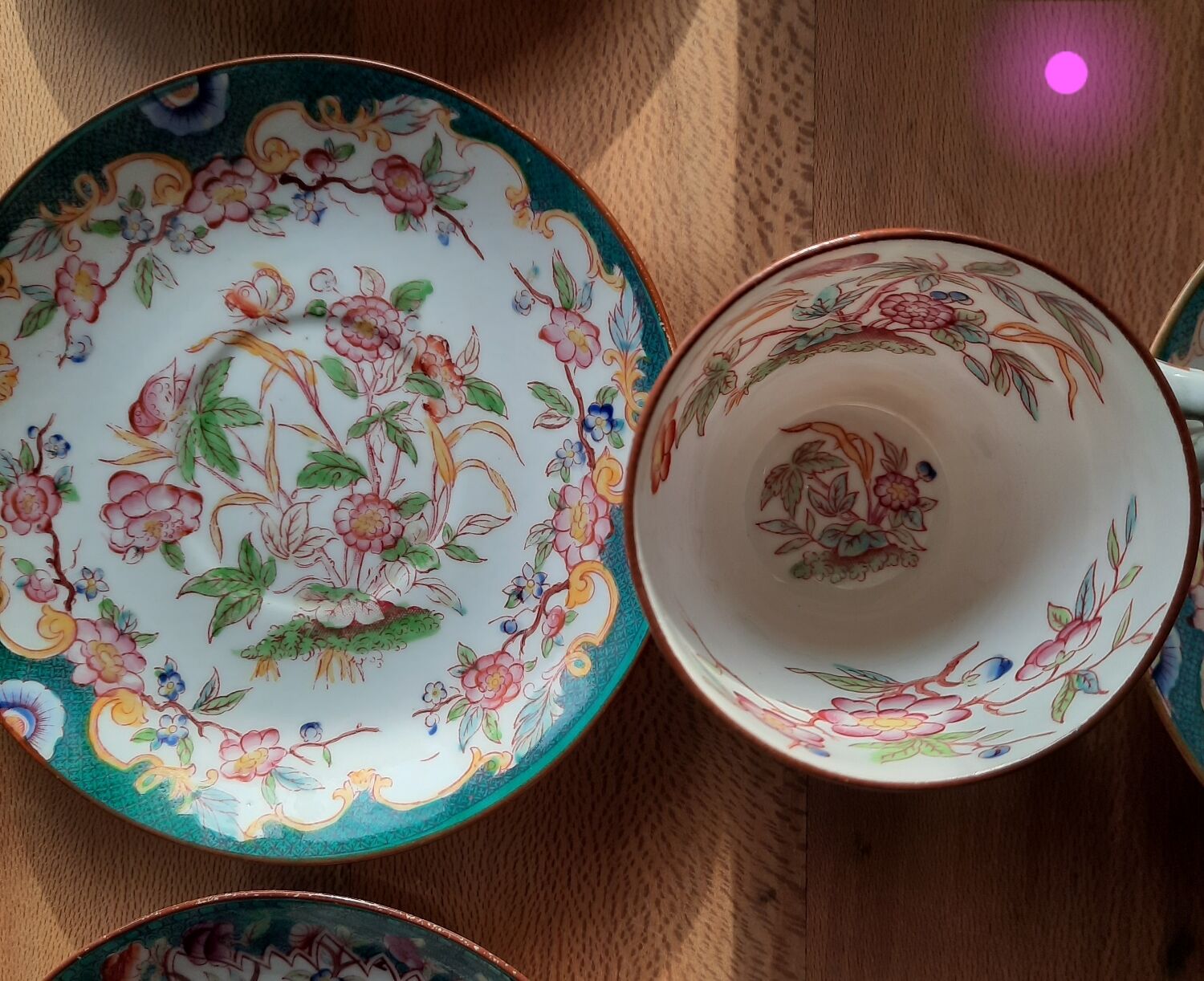 4 cups and under cups of the 19th century earthenware factory of sarreguemines