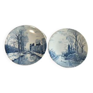 Lot de 2 assiettes Delft