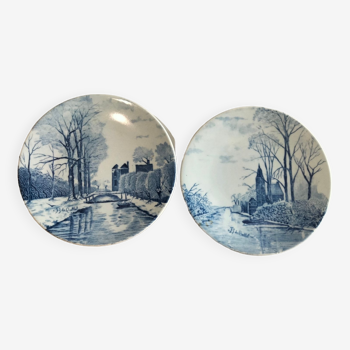 Set of 2 Delft plates