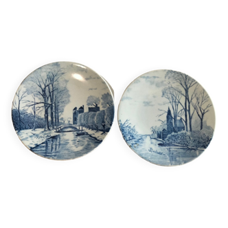 Set of 2 Delft plates