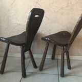 Paire de chaises brutalistes