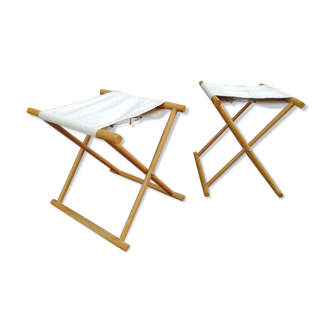 Pair of vintage folding stools