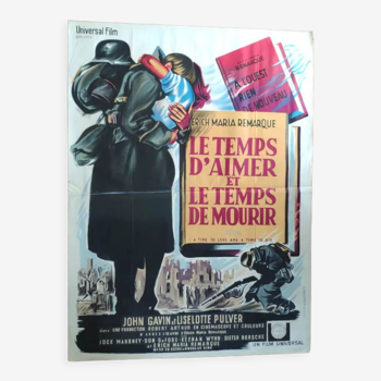 Affiche de cinéma Le temps d'aimer et le temps de mourir 1958 par Grinsson