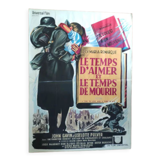 Affiche de cinéma Le temps d'aimer et le temps de mourir 1958 par Grinsson