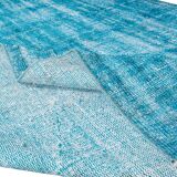 (147x262 cm) Traditional Vintage Hand Knotted Central Anatolian Area Rug Over-Dyed TEK0626