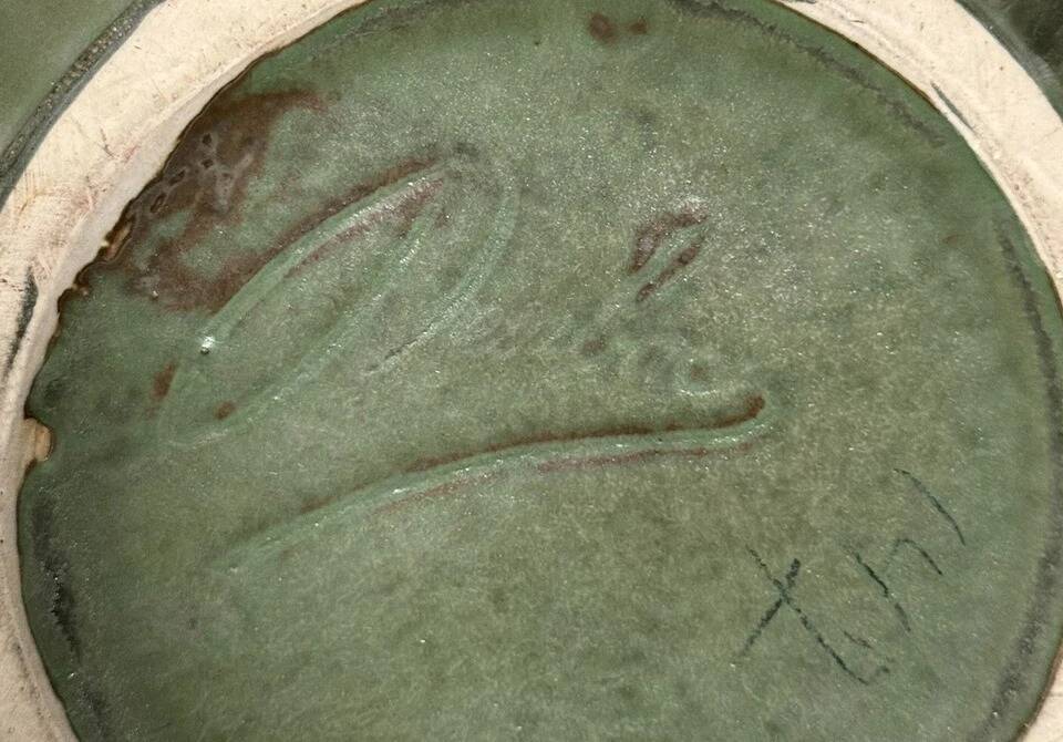 Denbac: ceramic and gilded bronze vase from the Art Nouveau period