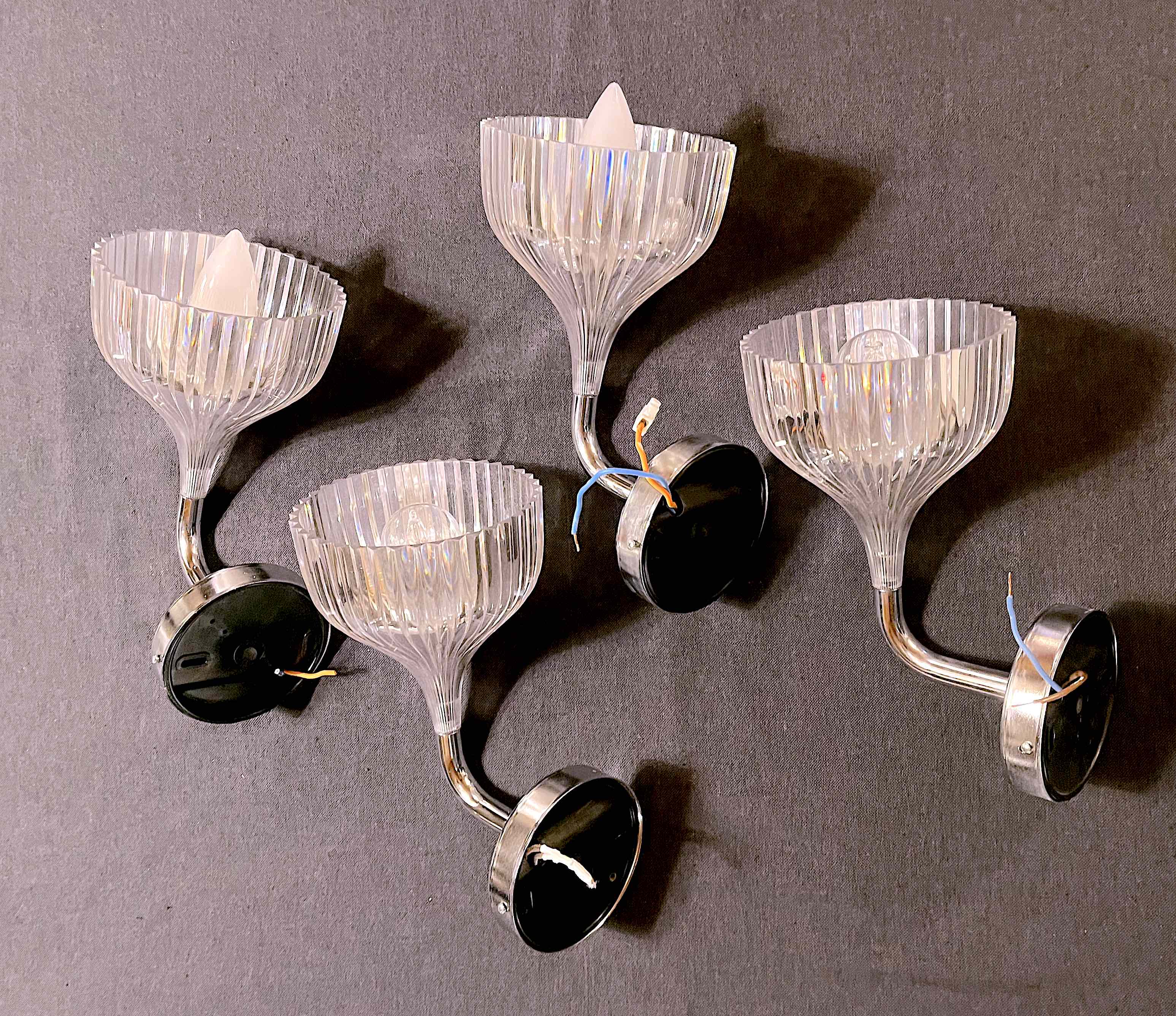 Kartell four metal crystal wall lamps