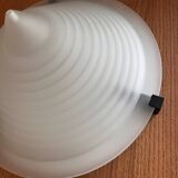 IKEA vintage ceiling light from the 80s in frosted glass, Memphis style.