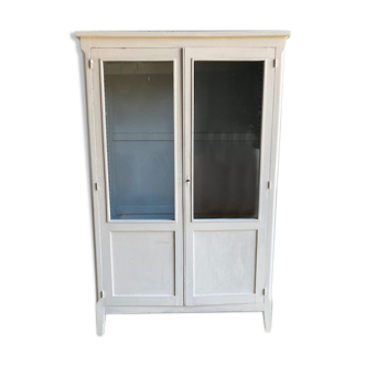 Armoire parisienne crème vitrine