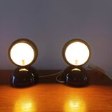 Lot de 2 lampes vintage Eclisse noires et blanches - Magistretti pour Artemide