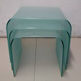 Glass design nesting tables 80s
