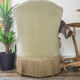 Vintage grey green almond green velvet toad chair