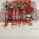 Numbered lithograph (10/20) and signed by Michel Henry - The Bottles