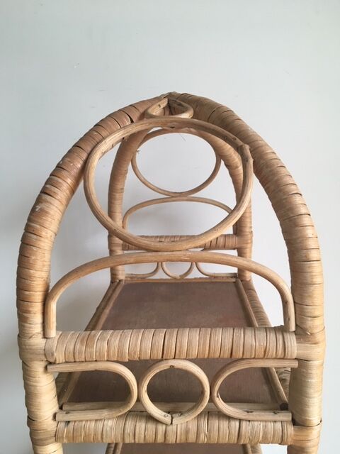 Rattan shelf