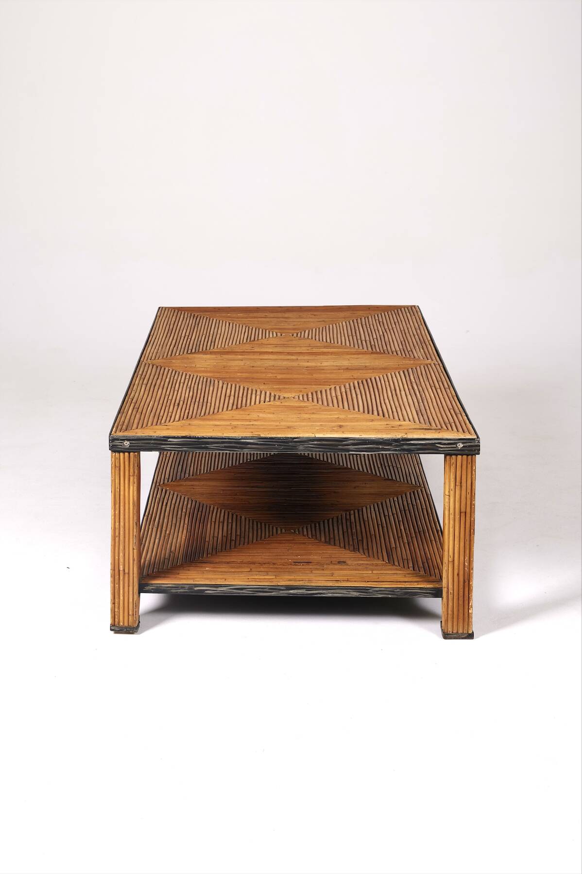 Rattan and bamboo coffee table years, 1970s
