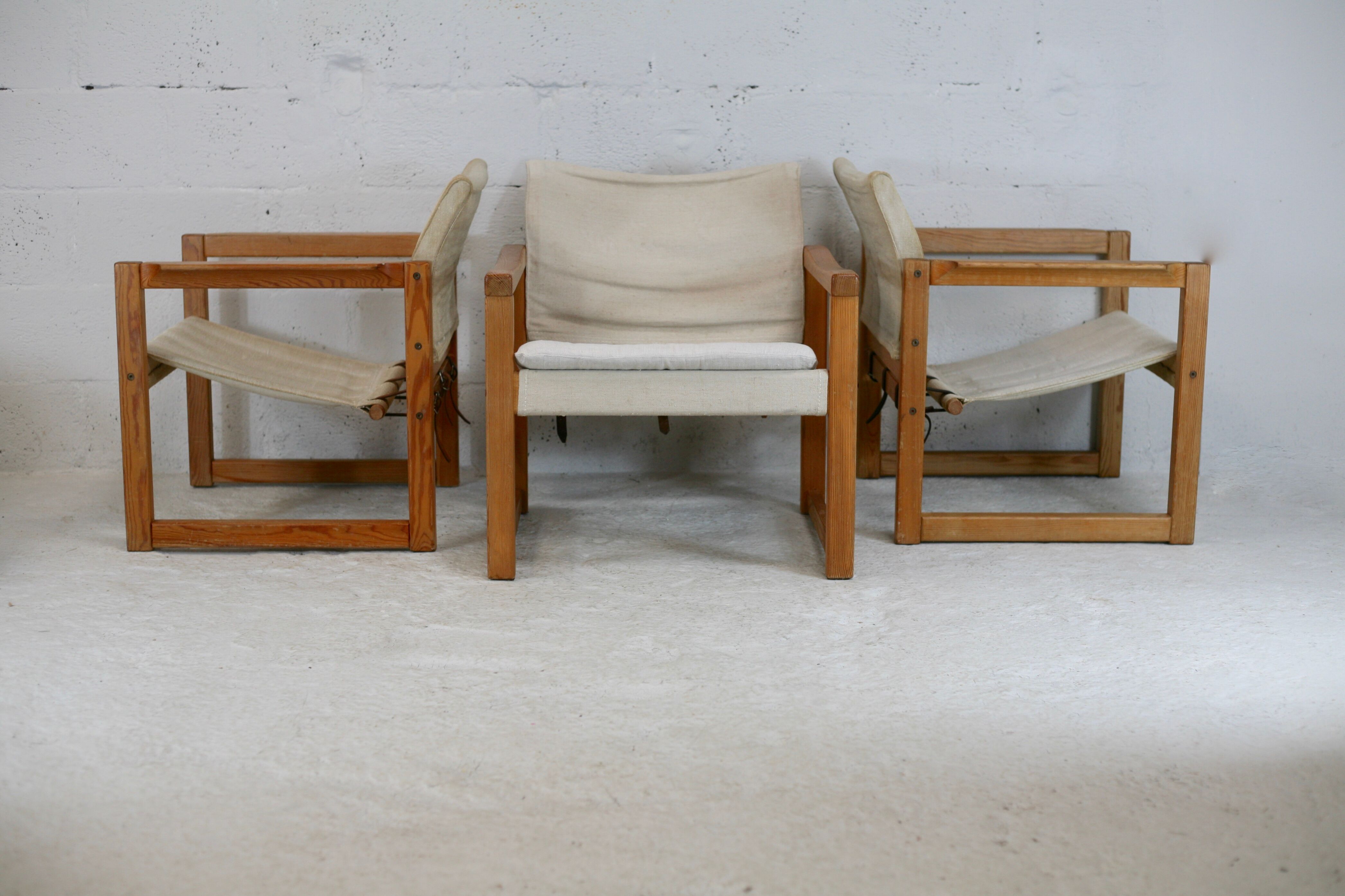Set of 3 Diana armchairs by Karin Mobring, Ikéa, circa 1970