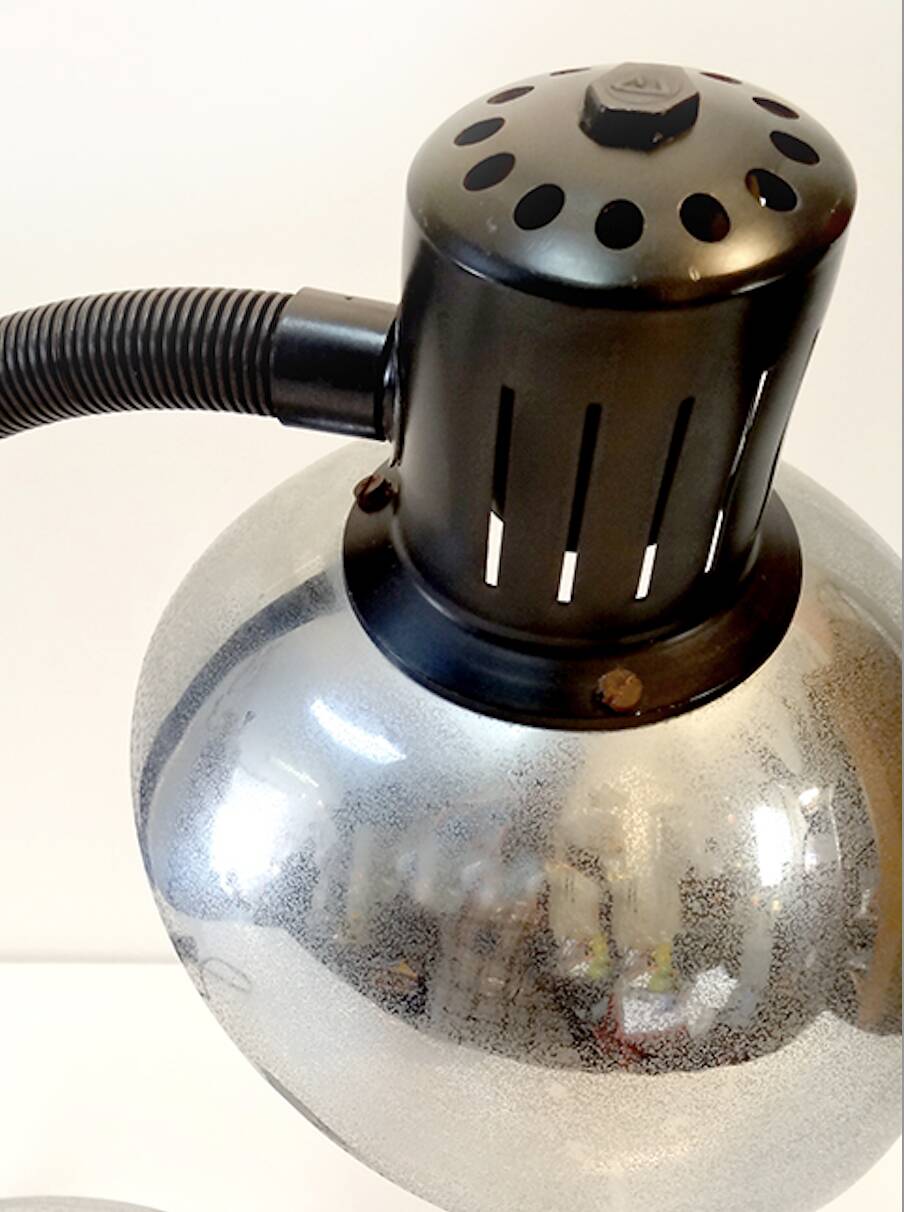 Chrome-plated Aluminor industrial lamp