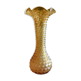 Empoli moulded glass vase, vintage Italian 60s