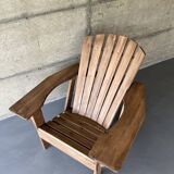 2000s pine Adirondack armchair