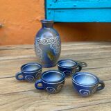 Celtic pattern bottle and mini cups