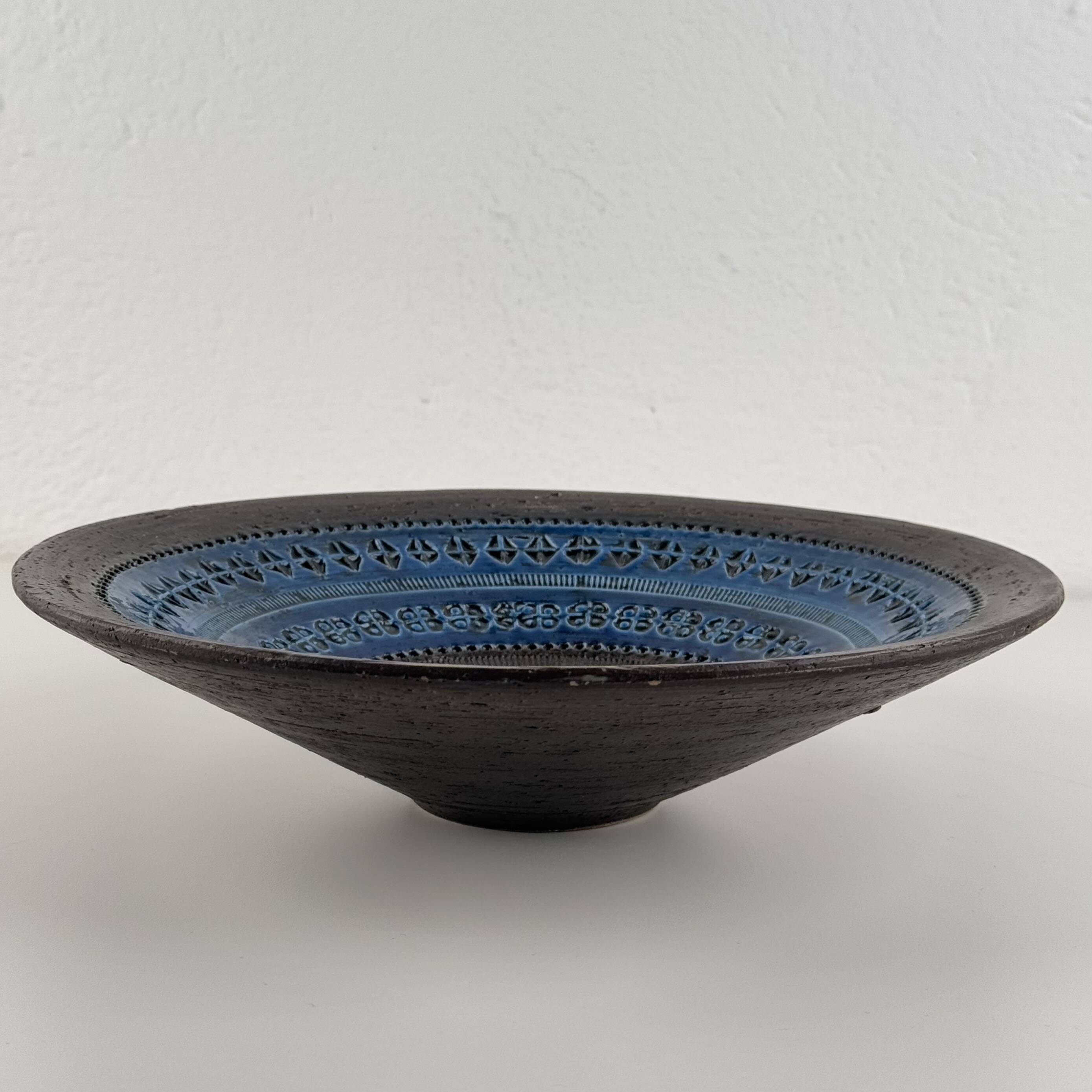 Aldo Londi for Bitossi, Large Centrepiece Bowl, Rimini Blue Series, 1970s