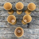 Set of 6 XL sandstone mazagrans