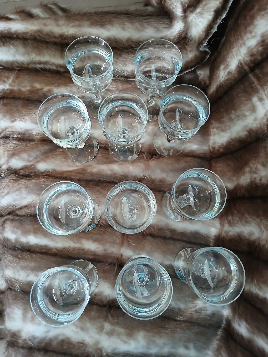 11 crystal stem glasses