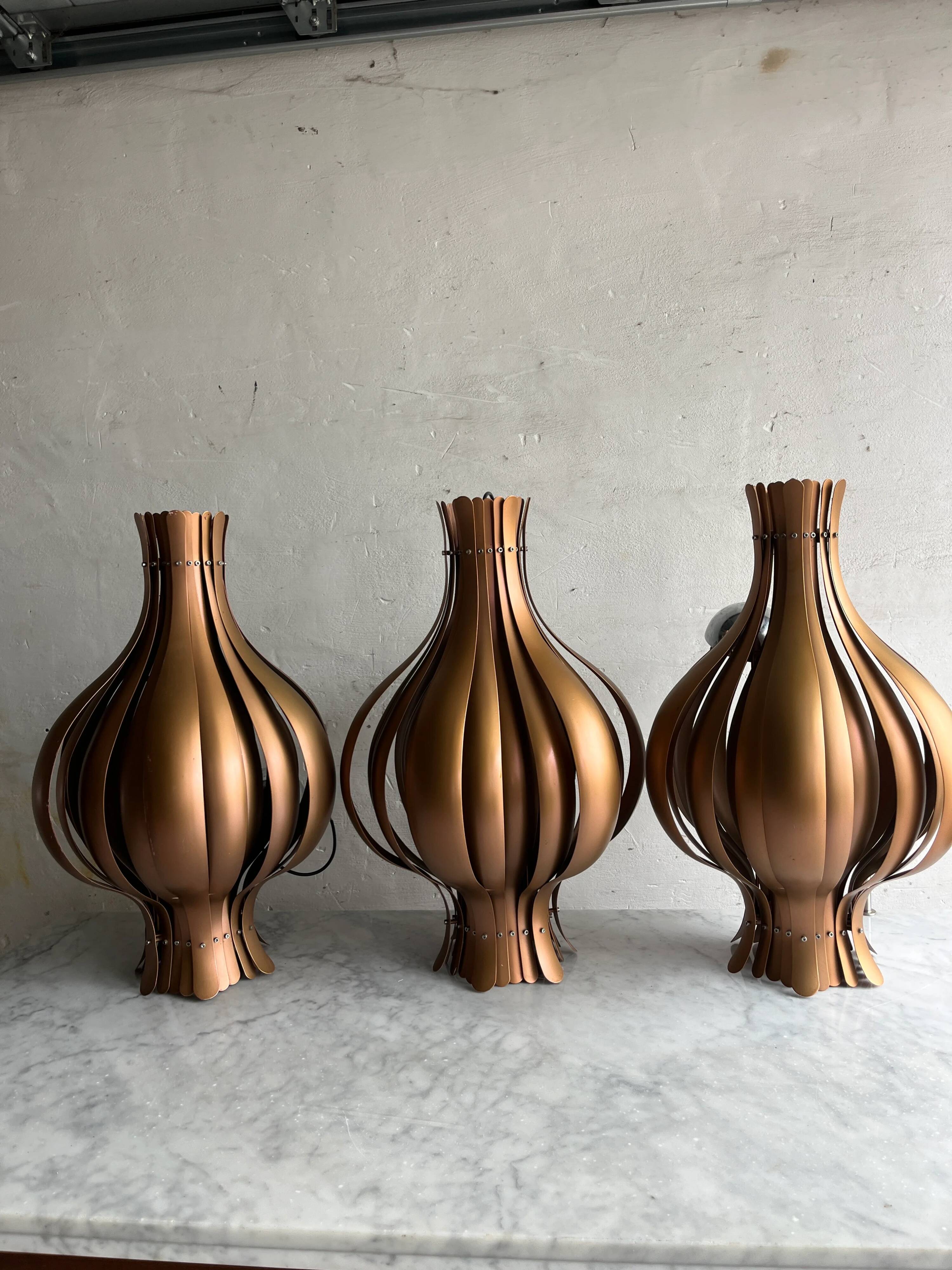 Set of 3 Onion pendants by Verner Panton