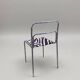 Chrome chair in Bauhaus style with zebra fabric