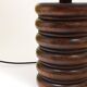 Mid-century table or accent lamp, turned wooden base, Sweden, 1970s