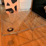 chrome coffee table
