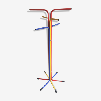 Children's coat rack from the 80s in lacquered metal.