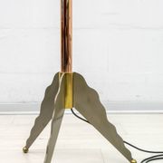 Relco Milano Modernist Italian Murano Glass and Brass Floor Lamp, 1980s