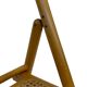 Set of four vintage folding chairs with webbing and wood 1970s