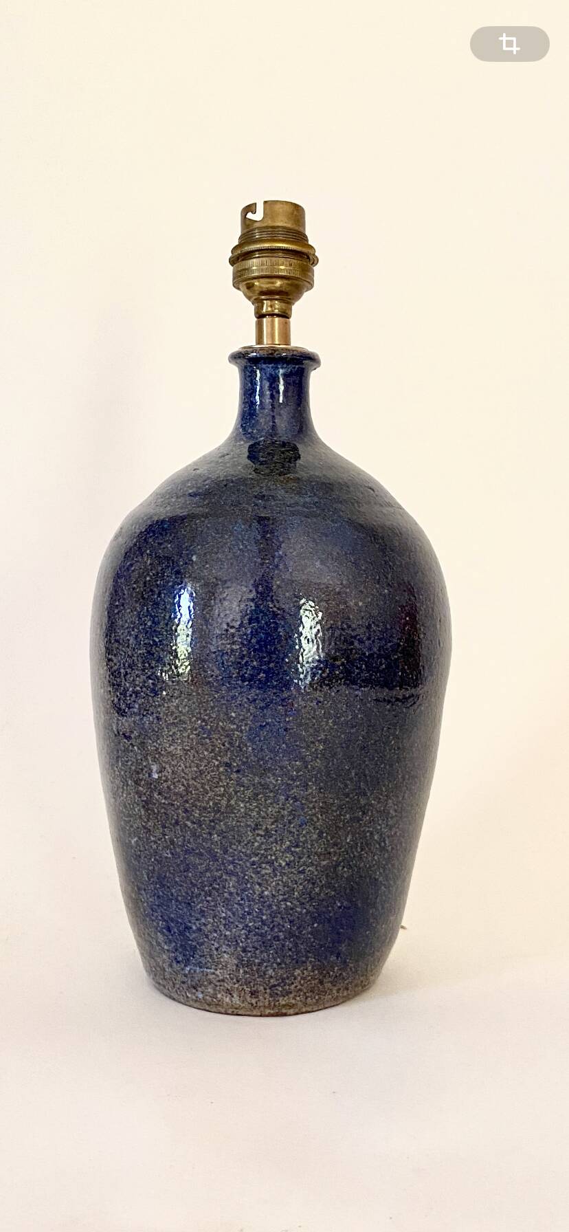 Ceramic lamp, 2 M fabric cable, cotton lampshade