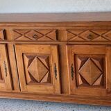 Vintage 4-door sideboard in solid wood
