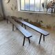 Pair of 3m solid oak farmhouse benches