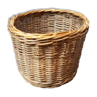 Cache pot en osier tressé