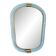 Elegant Venetian Azure Mirror with Murano Glass Torciglione Torchon