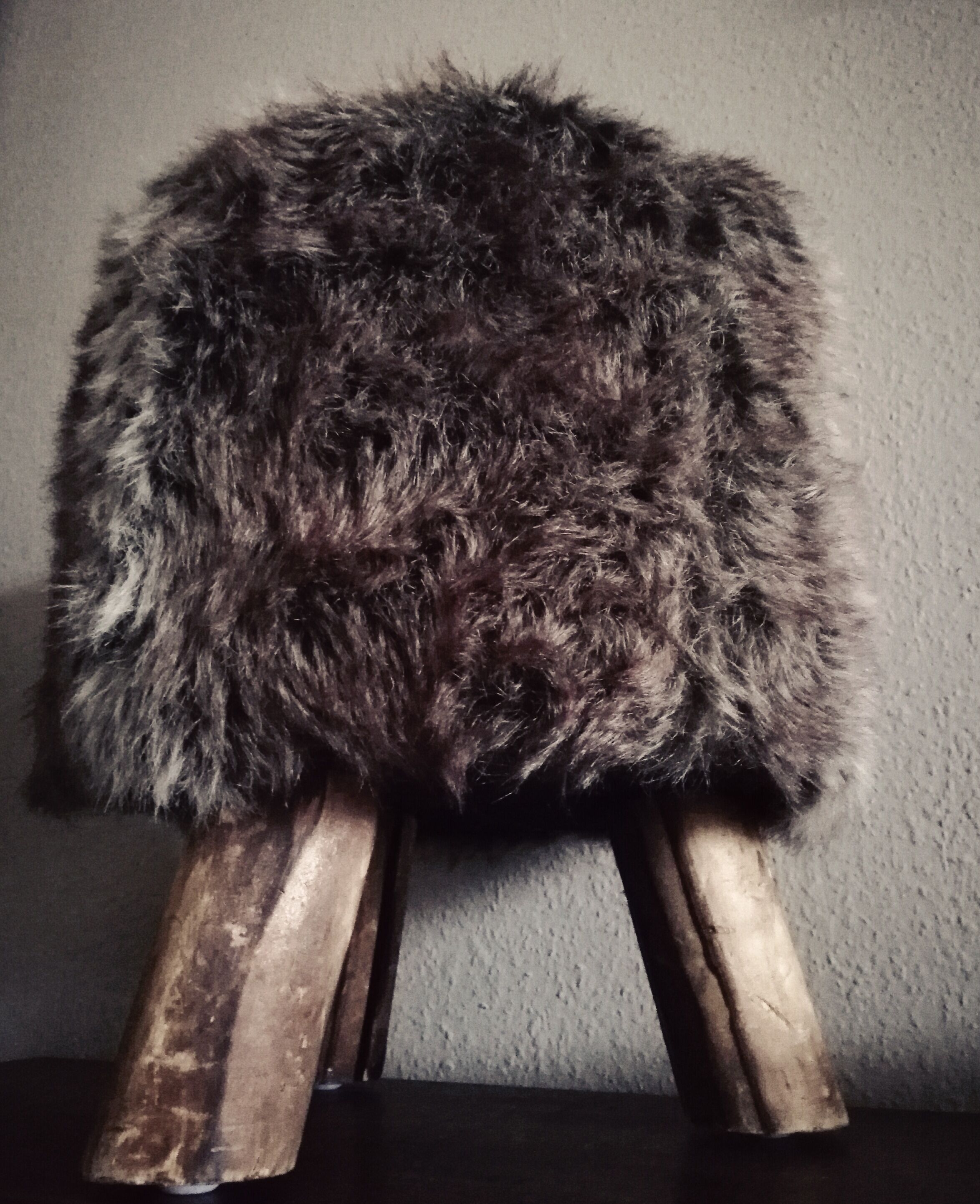 Tabouret Scandinave fourrure