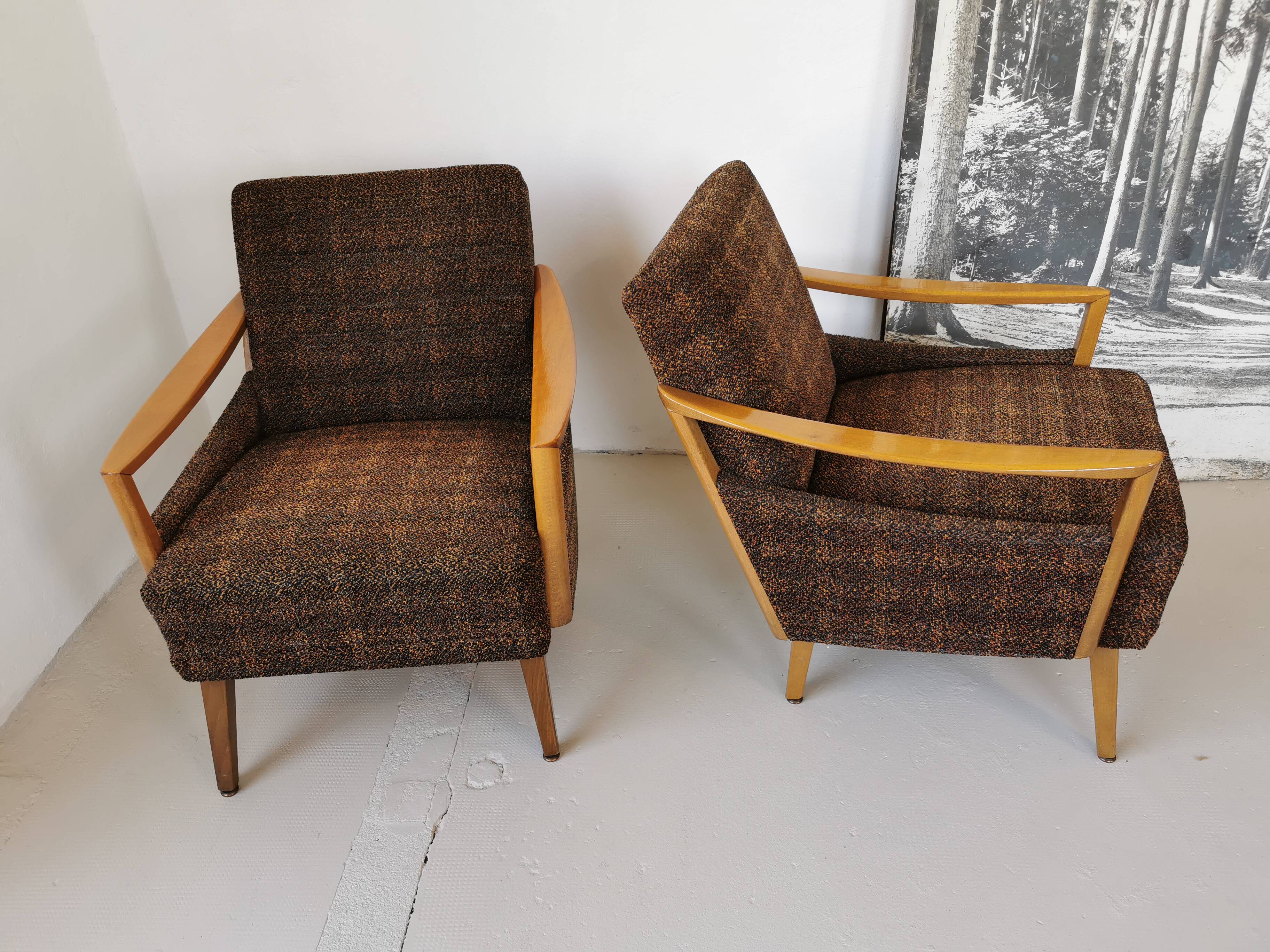 Pair of vintage 60s armchairs