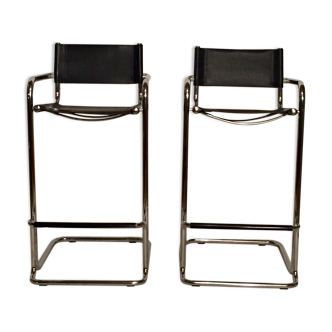 Paire de tabourets de bar Cantilever Mart Stam