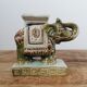 Ceramic elephant, green